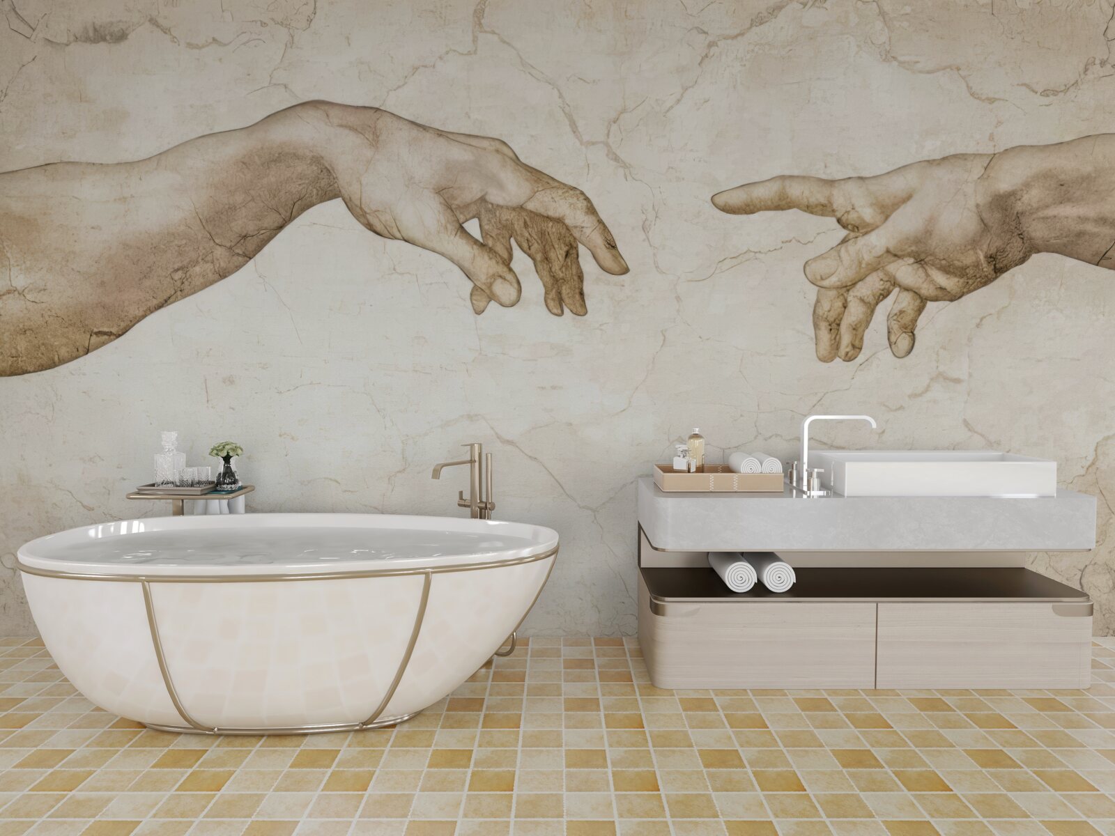 Fototapeta dve ruky natiahnuté k sebe