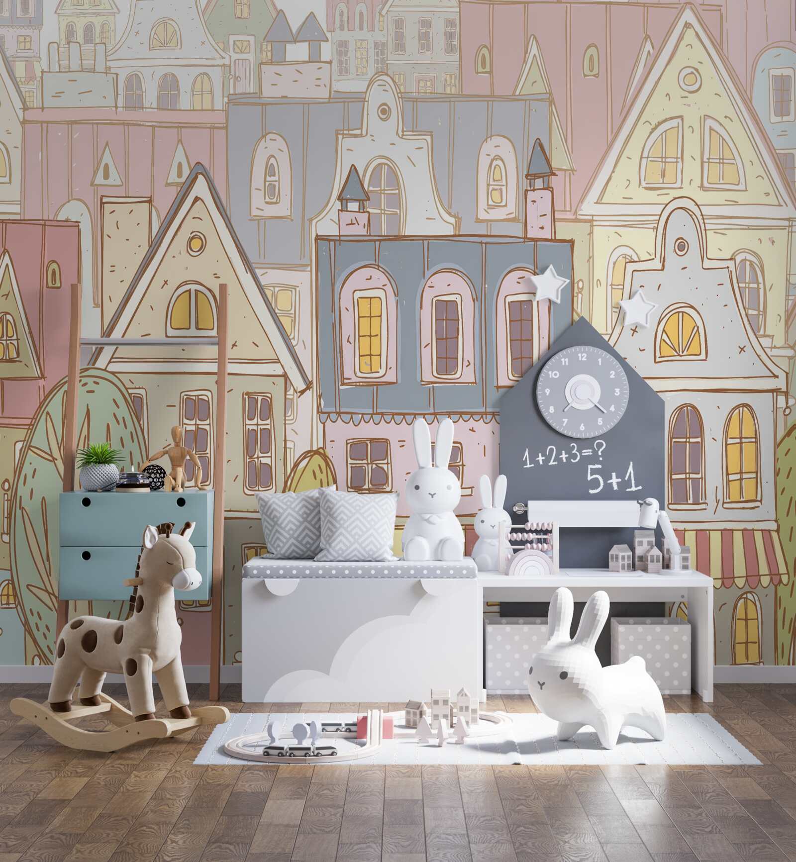 Fototapeta domy rôznych typov