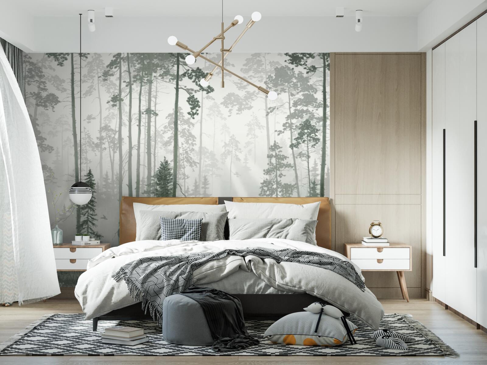 Fototapeta medvede v zadymenom lese