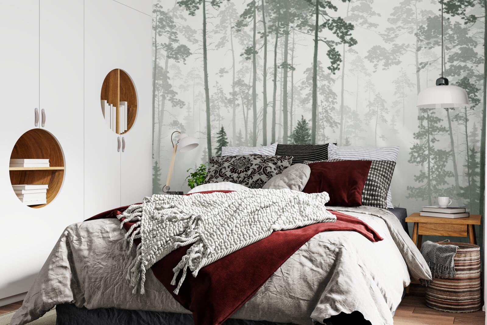 Fototapeta medvede v zadymenom lese