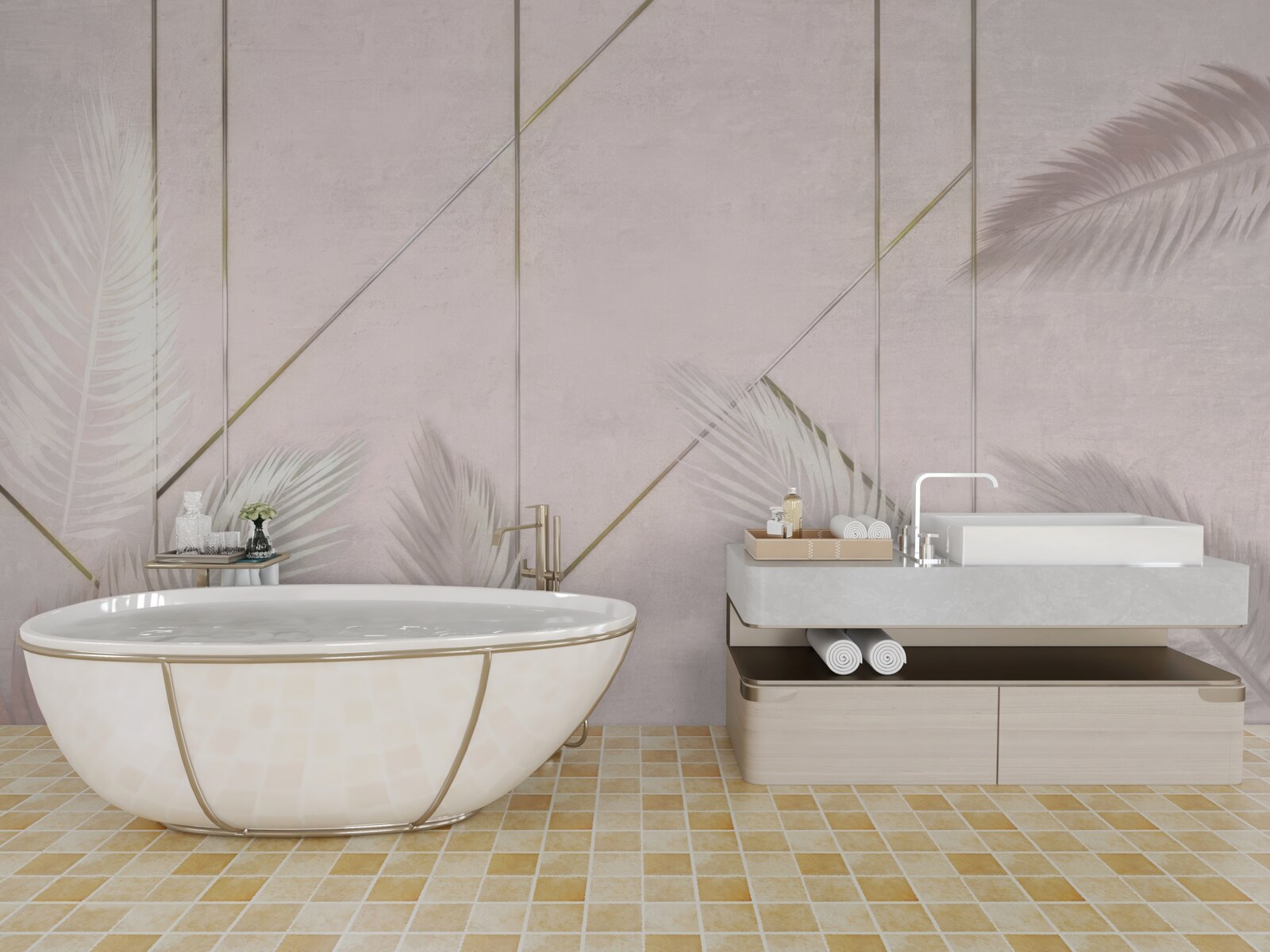 Fototapeta svetlé pozadie s listami