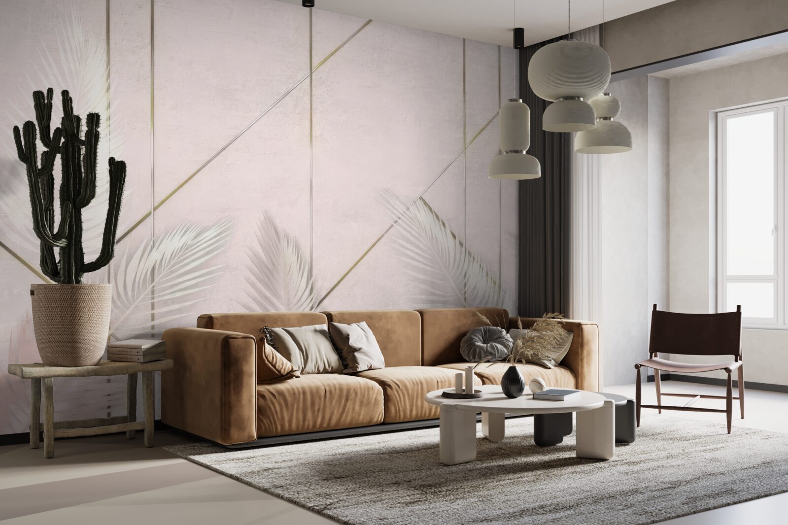 Fototapeta svetlé pozadie s listami