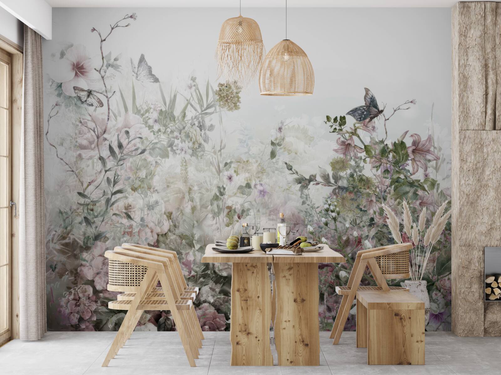 Fototapeta rastliny, na ktorých sedia motýle