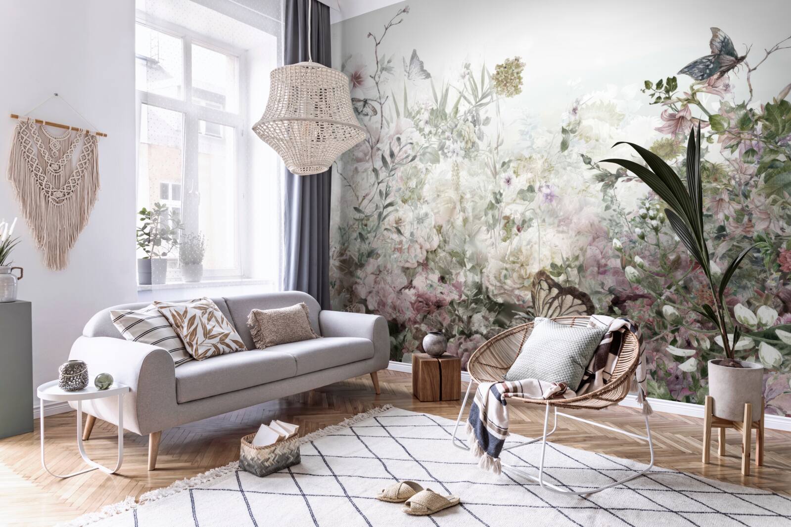 Fototapeta rastliny, na ktorých sedia motýle