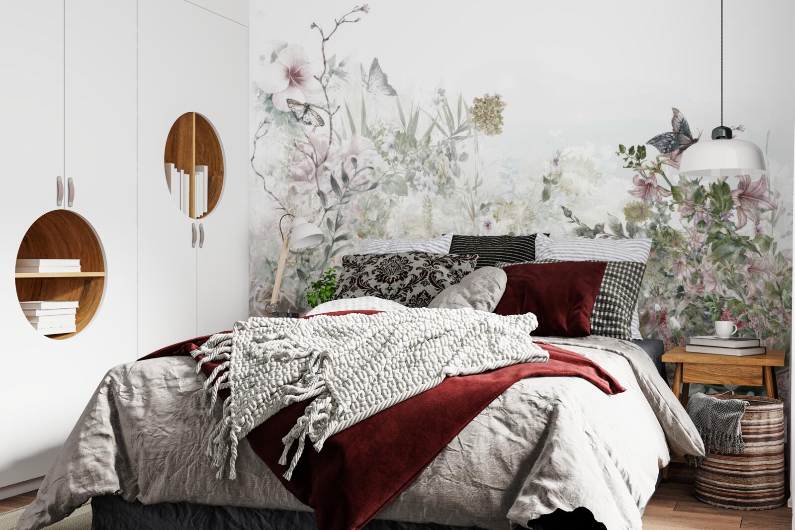 Fototapeta rastliny, na ktorých sedia motýle