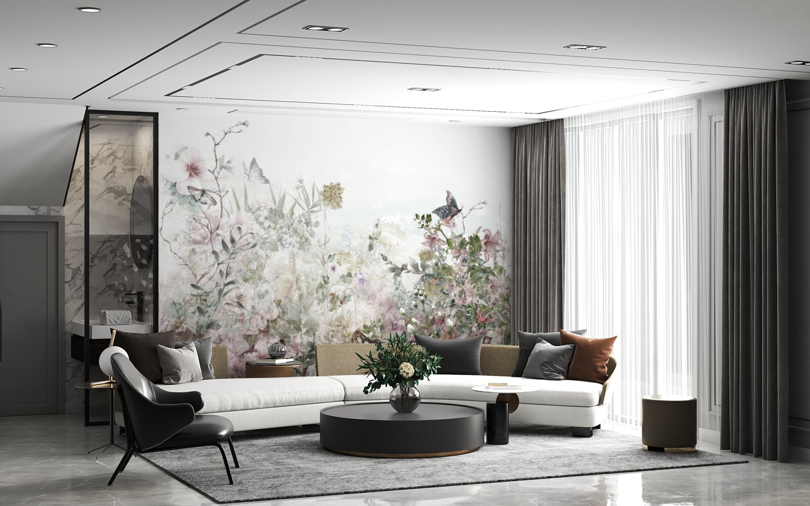 Fototapeta rastliny, na ktorých sedia motýle