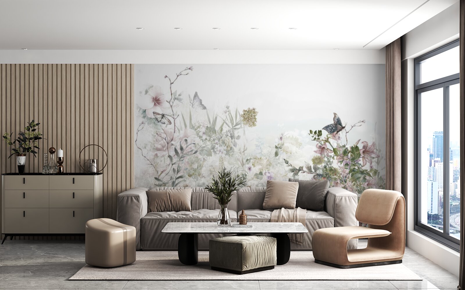 Fototapeta rastliny, na ktorých sedia motýle