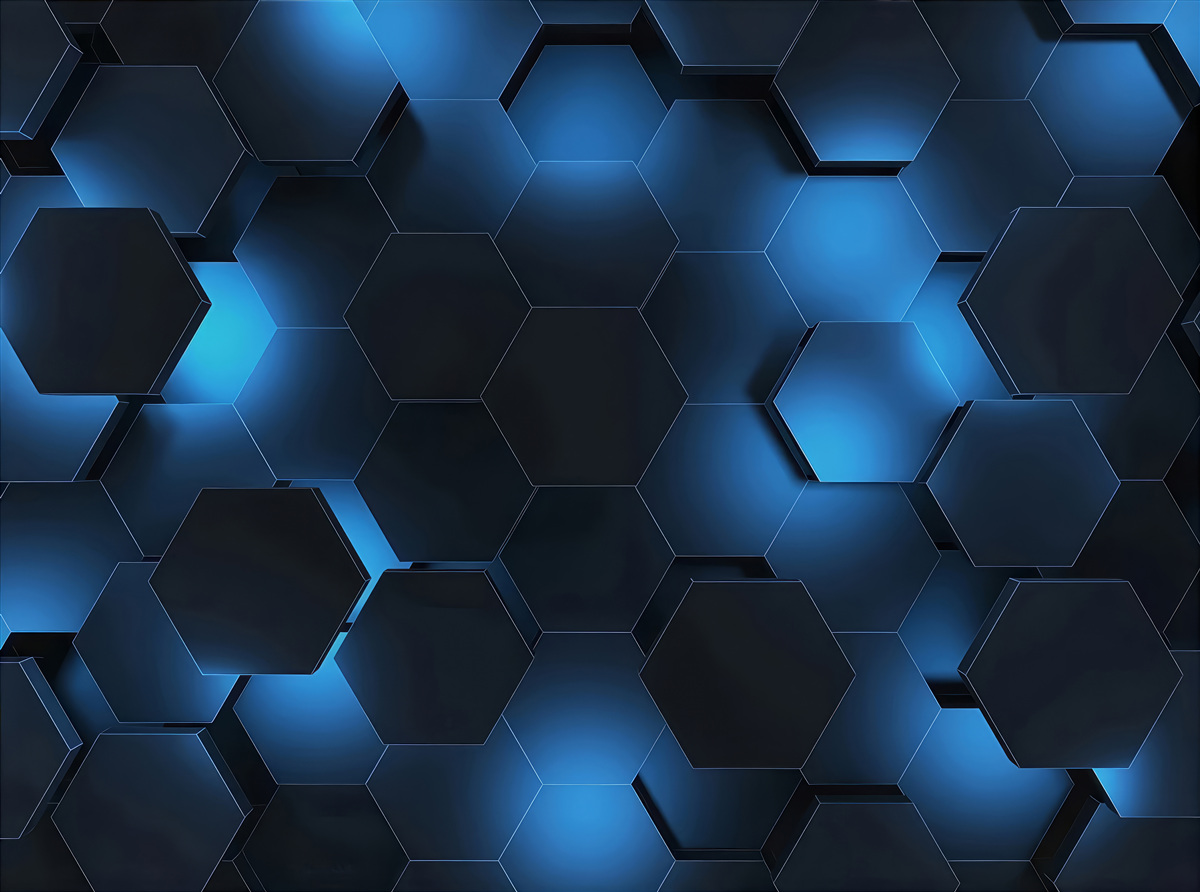 Fototapeta šesťuholníky sú tmavo modré
