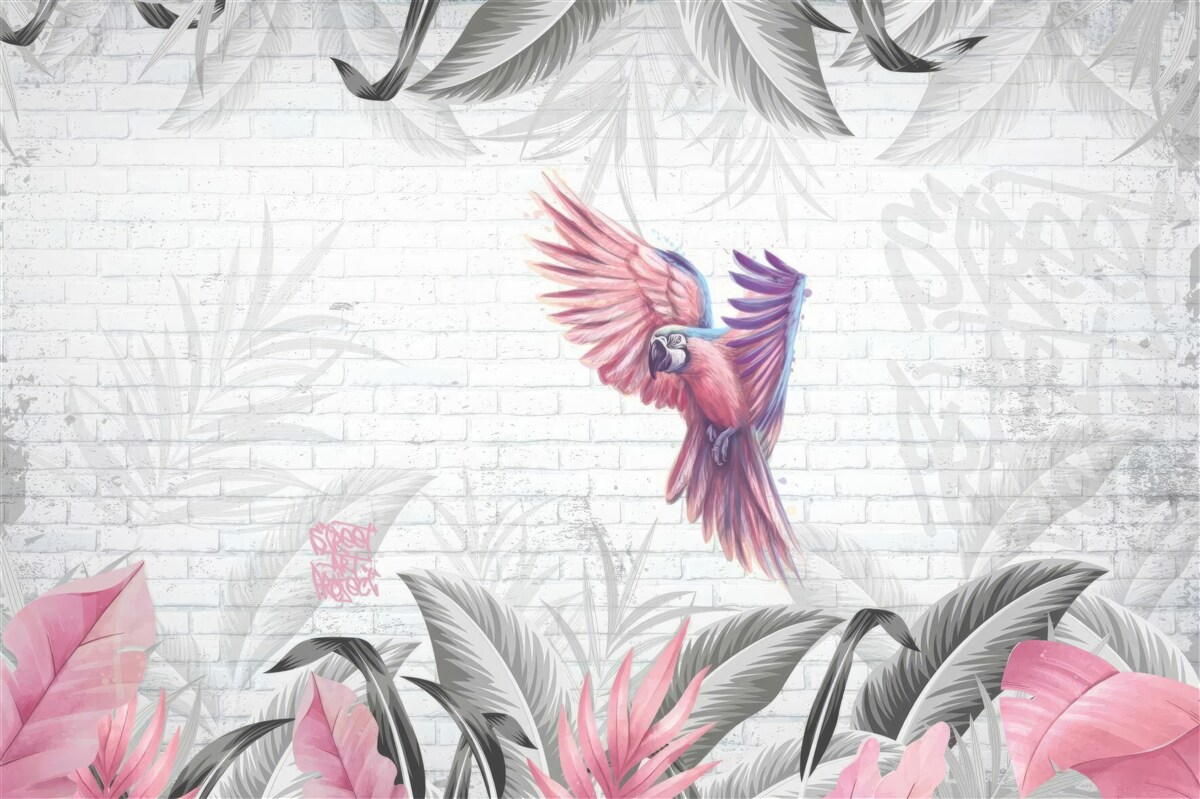 Fototapeta ružový papagáj