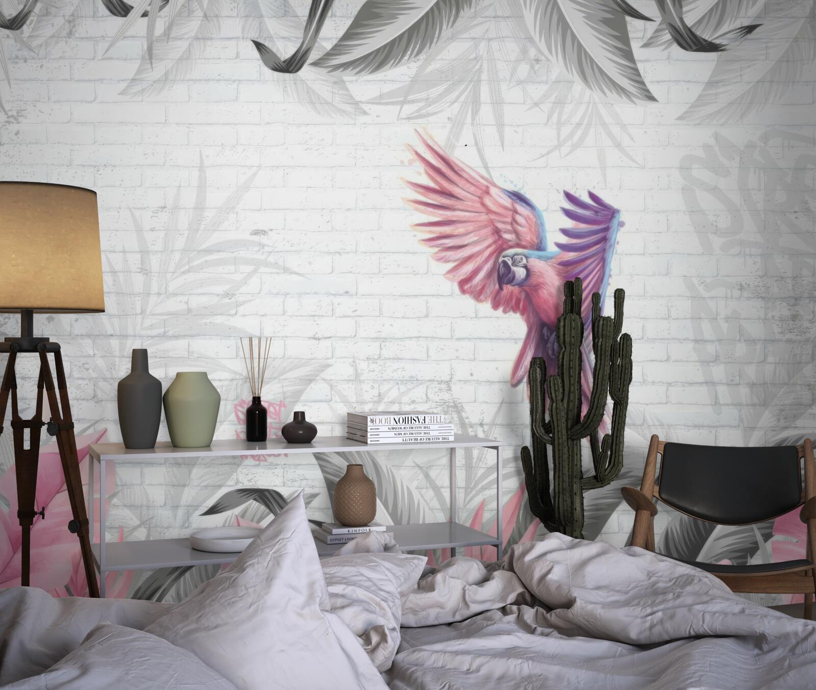 Fototapeta ružový papagáj