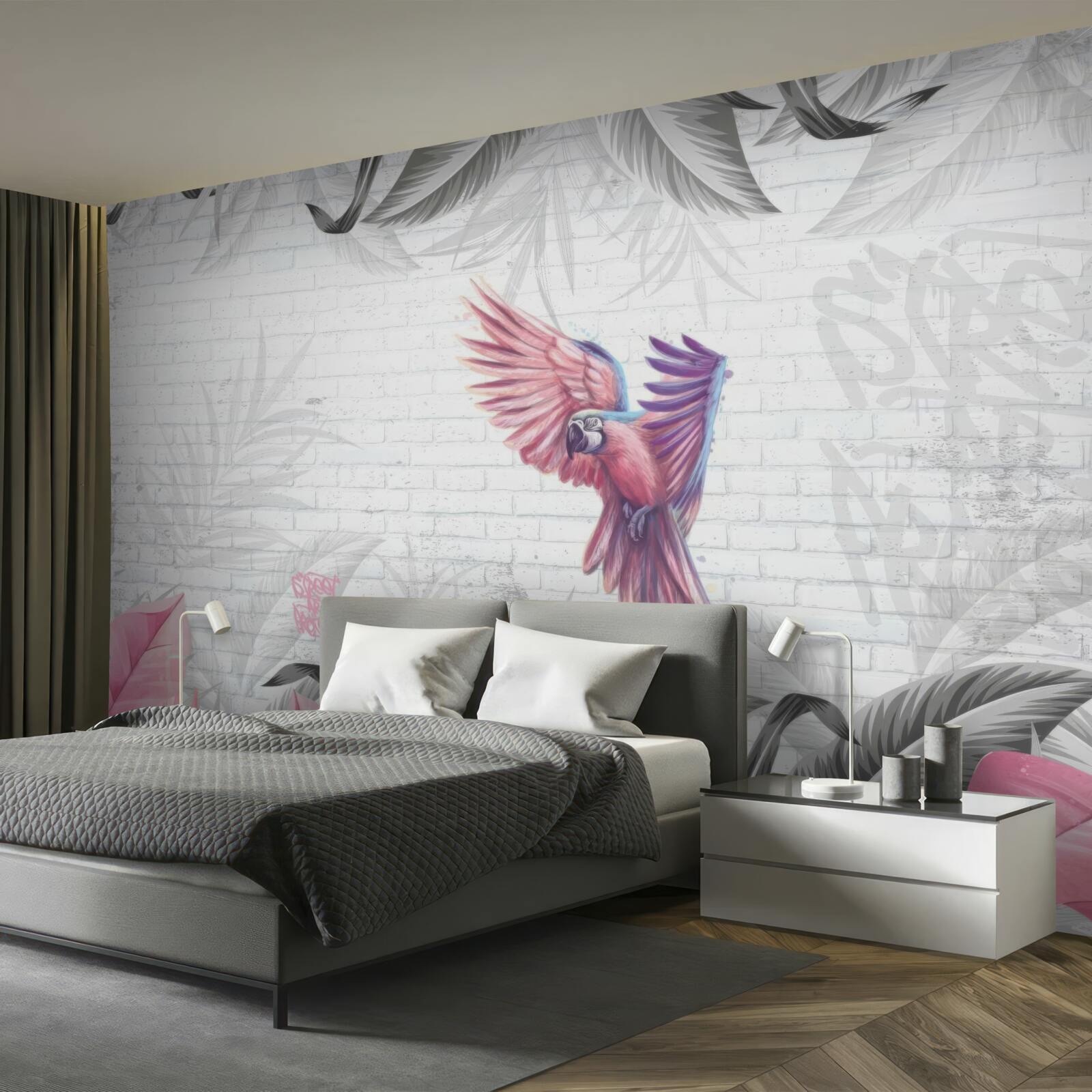 Fototapeta ružový papagáj