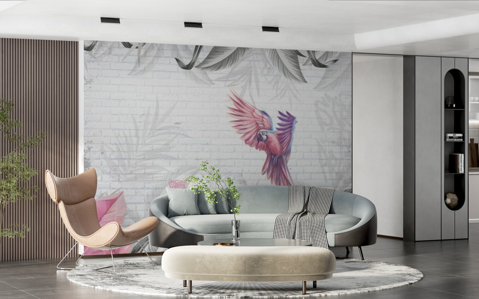 Fototapeta ružový papagáj