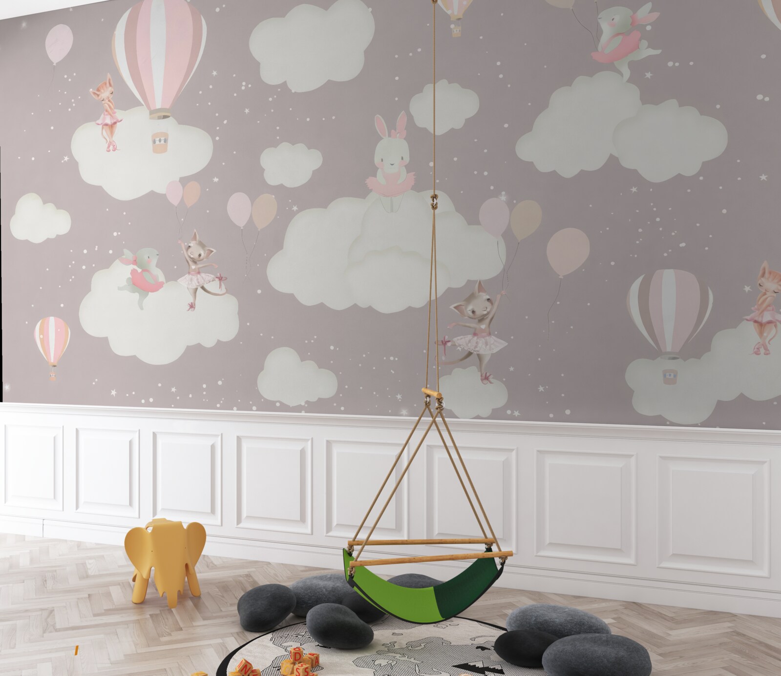 Fototapeta oblaky sa stali ihriskom pre zvieratá