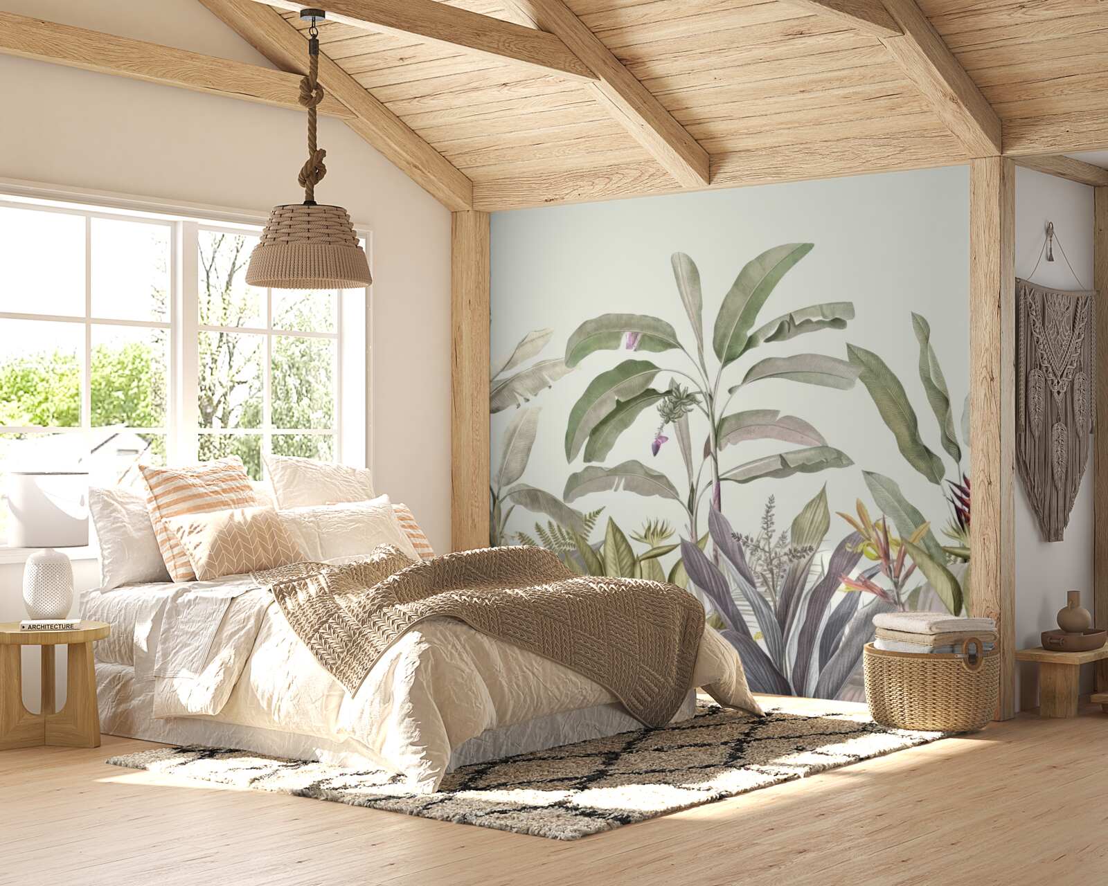 Fototapeta riedko tvarované rastliny a listy