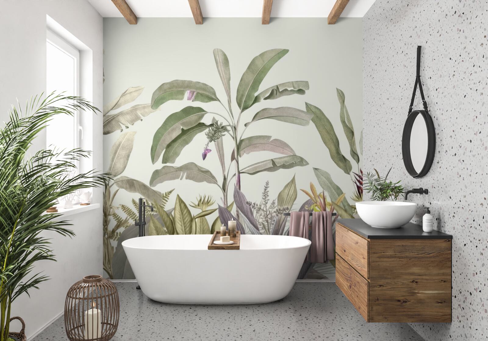 Fototapeta riedko tvarované rastliny a listy