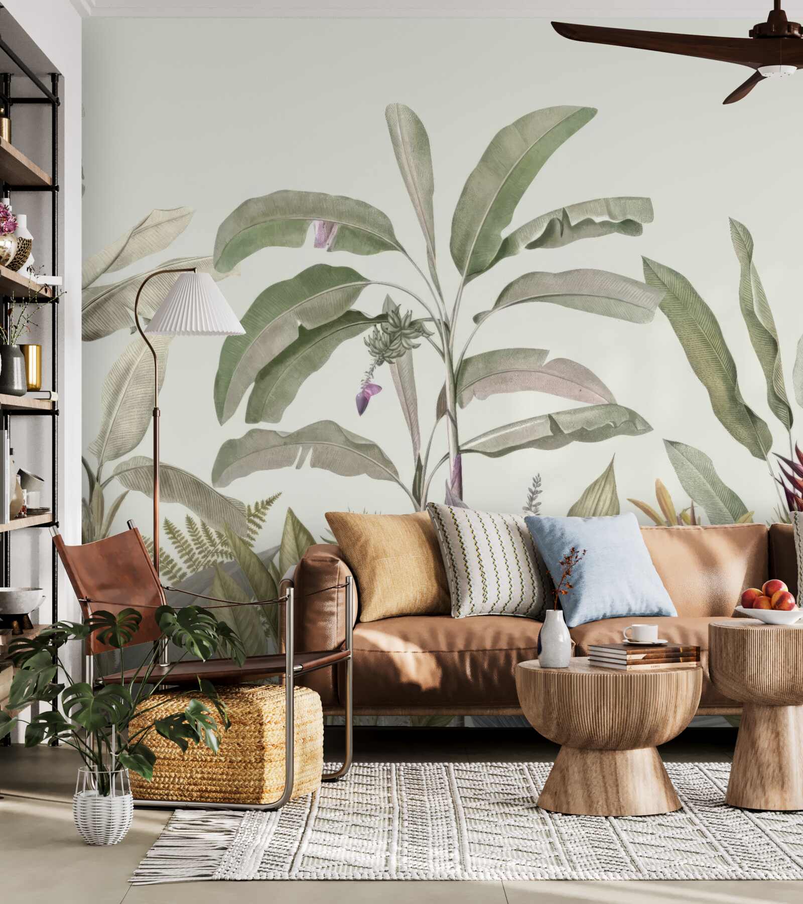 Fototapeta riedko tvarované rastliny a listy