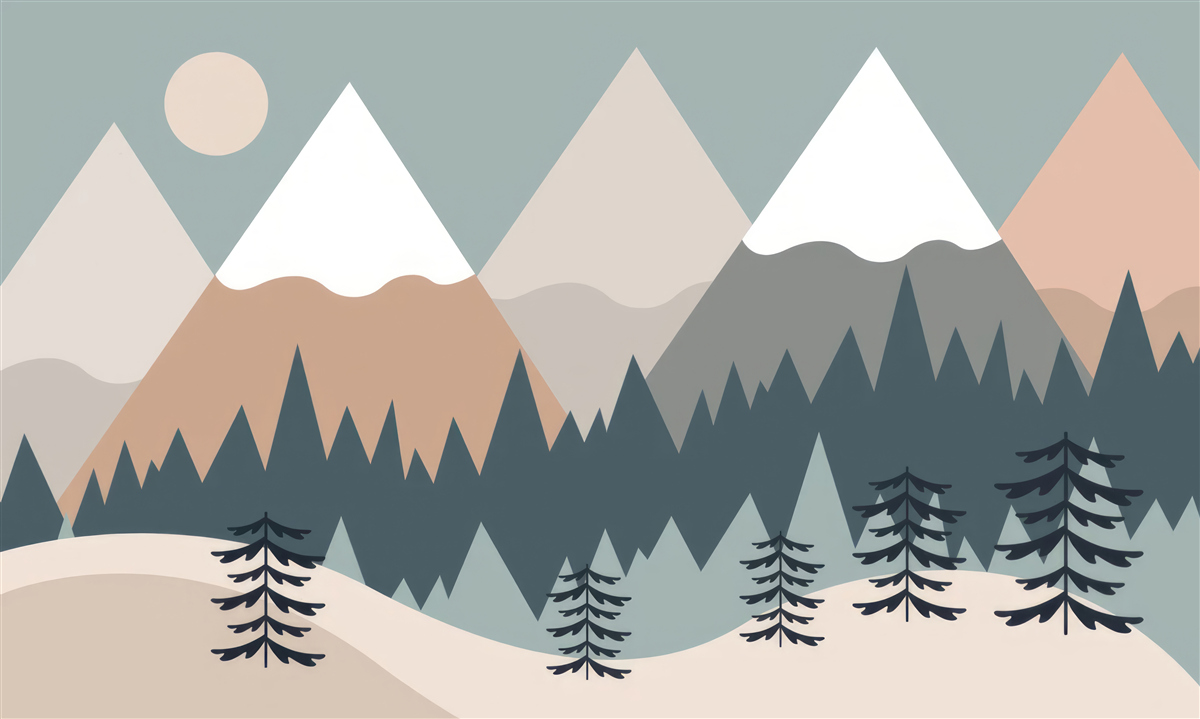 Fototapeta Mesačný svit nad horami