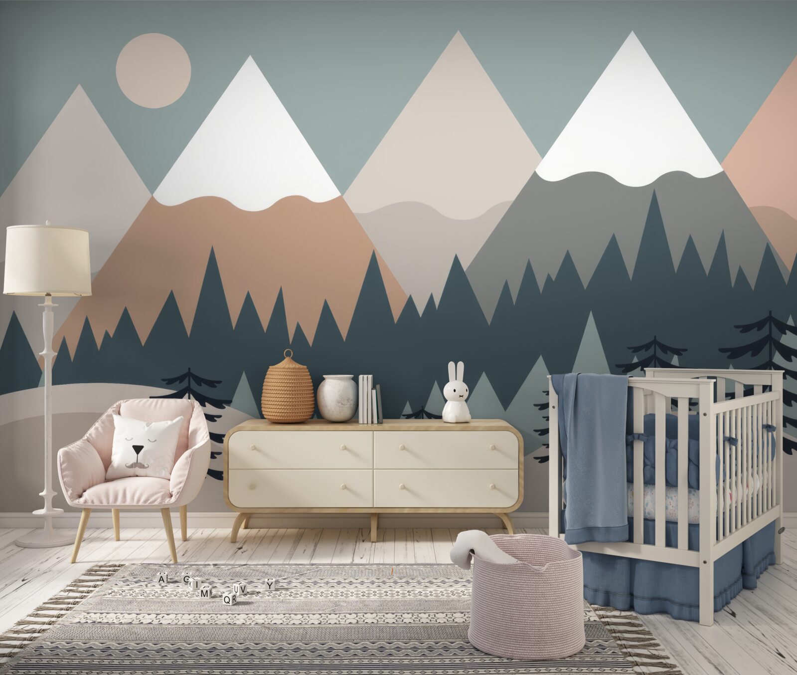 Fototapeta Mesačný svit nad horami