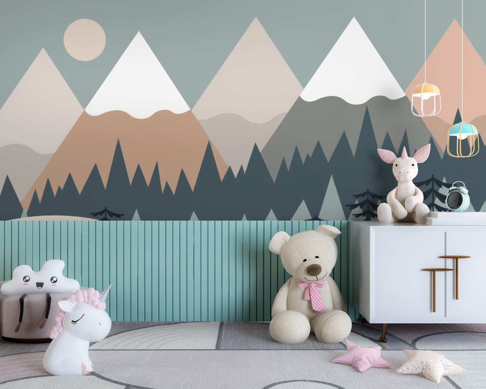 Fototapeta Mesačný svit nad horami