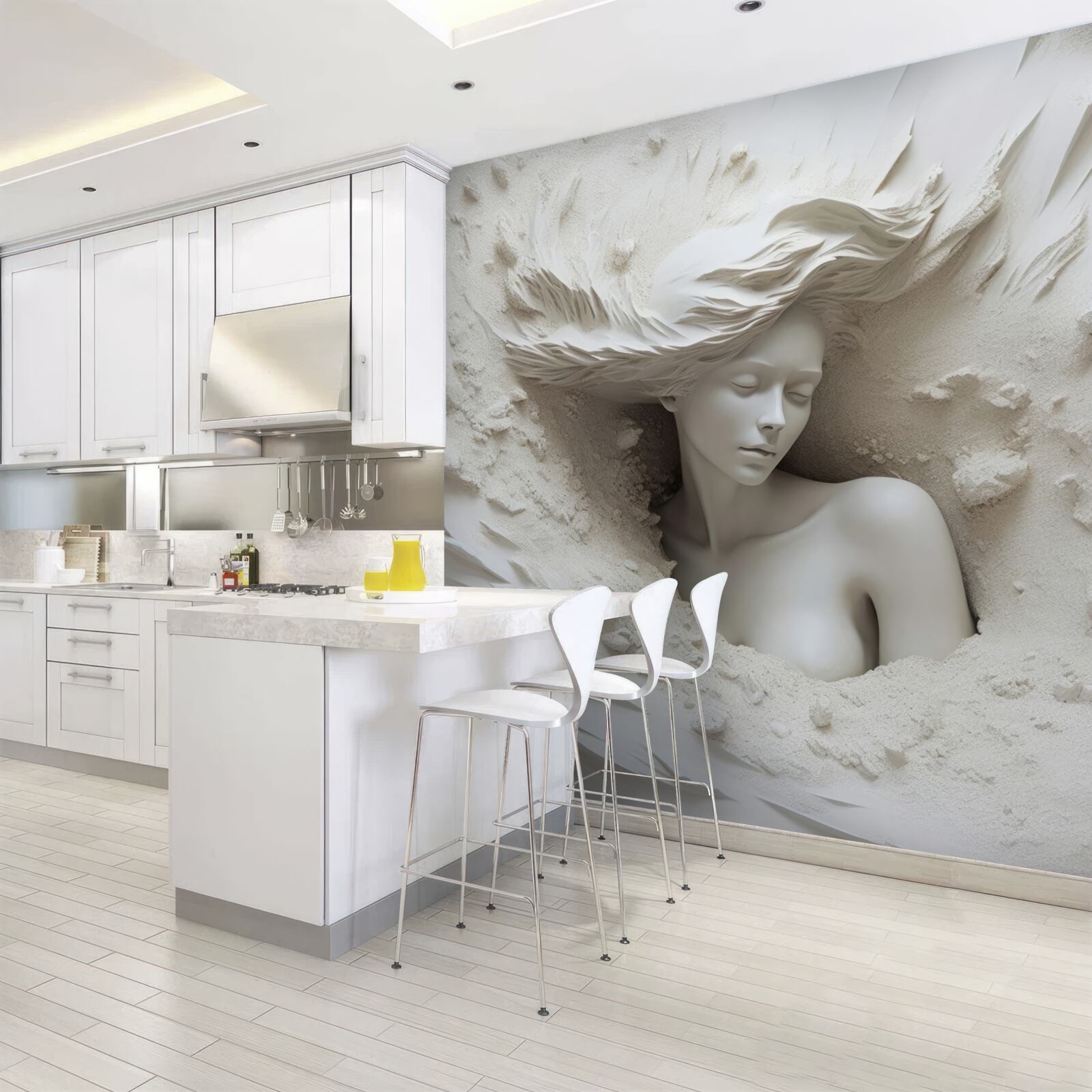 Fototapeta mladá dáma s voľne padajúcimi kučerami