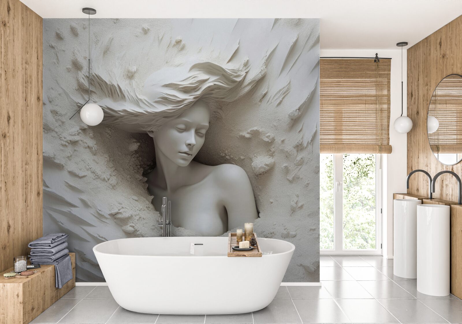 Fototapeta mladá dáma s voľne padajúcimi kučerami