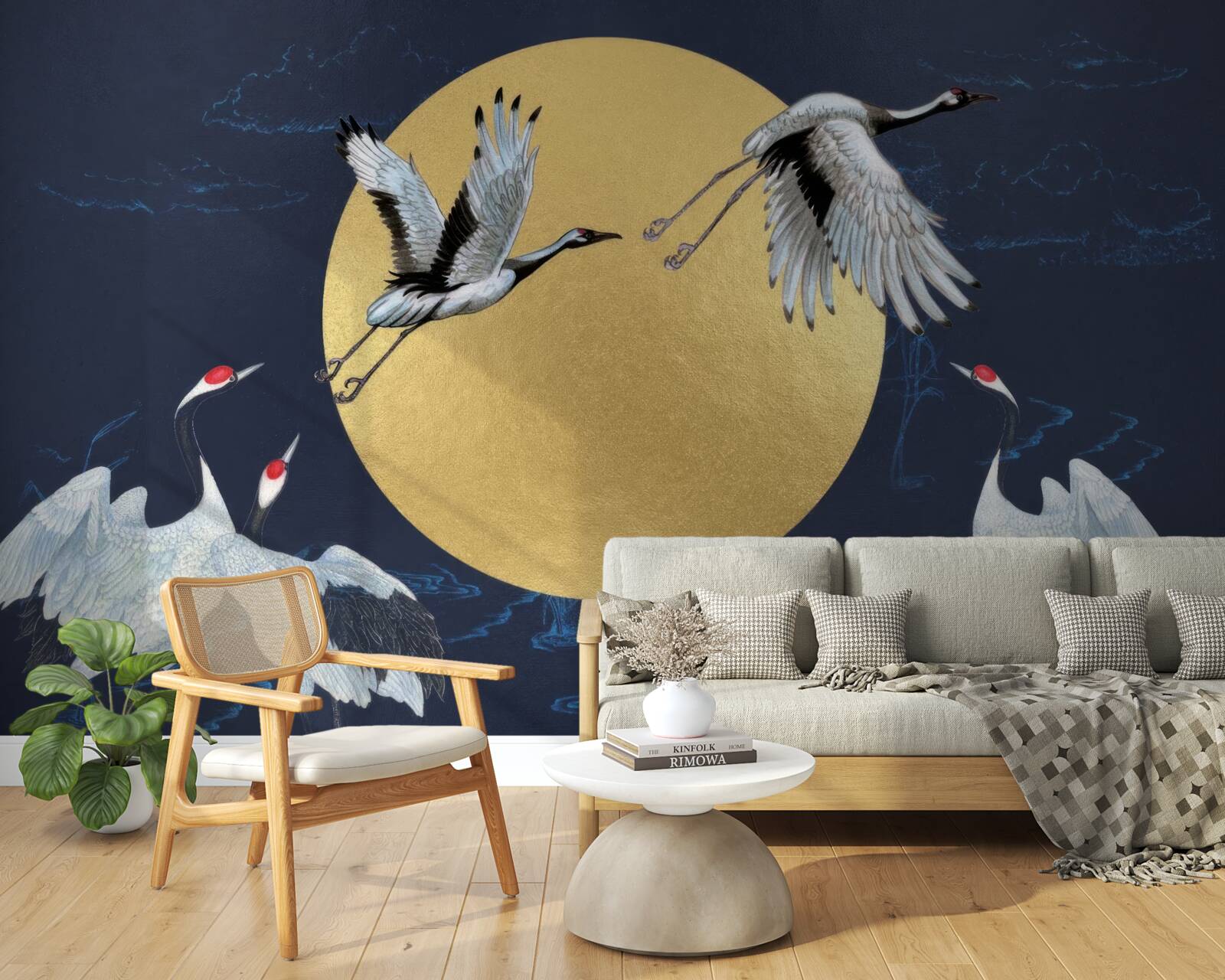 Fototapeta let bielych vtákov