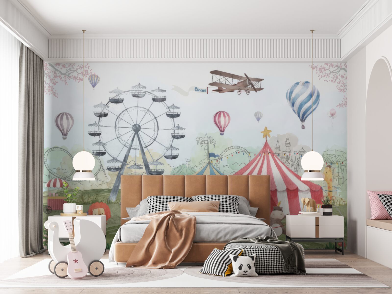 Fototapeta stanový cirkus a obrovské koleso