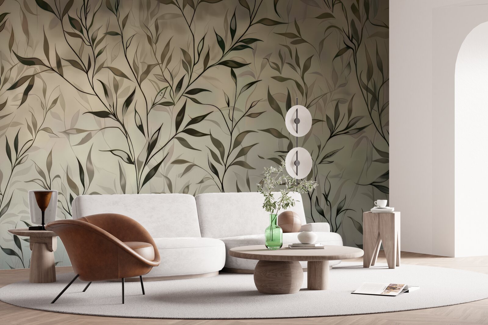 Fototapeta konáre s tenkými listami