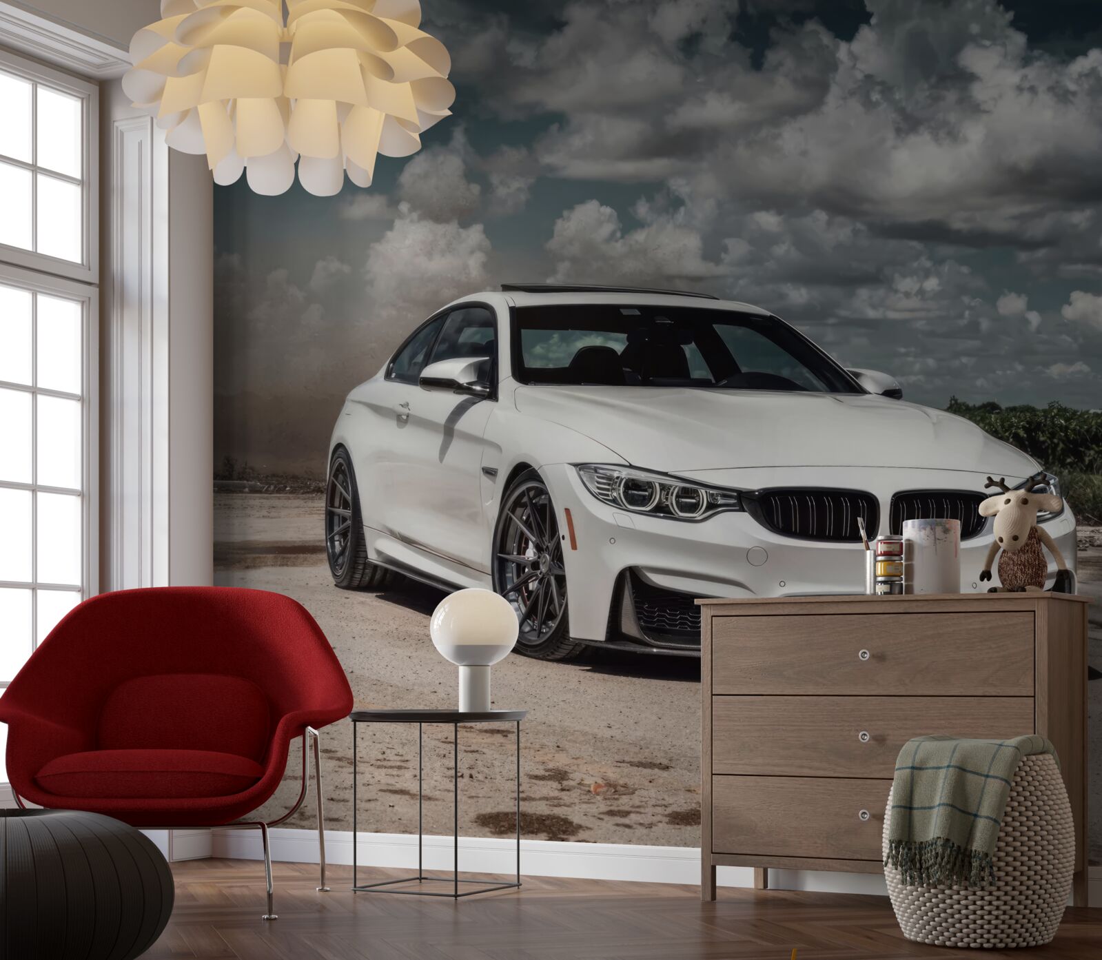 Fototapeta auto je biele