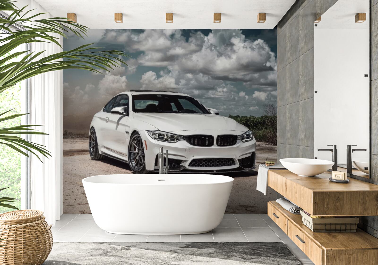 Fototapeta auto je biele