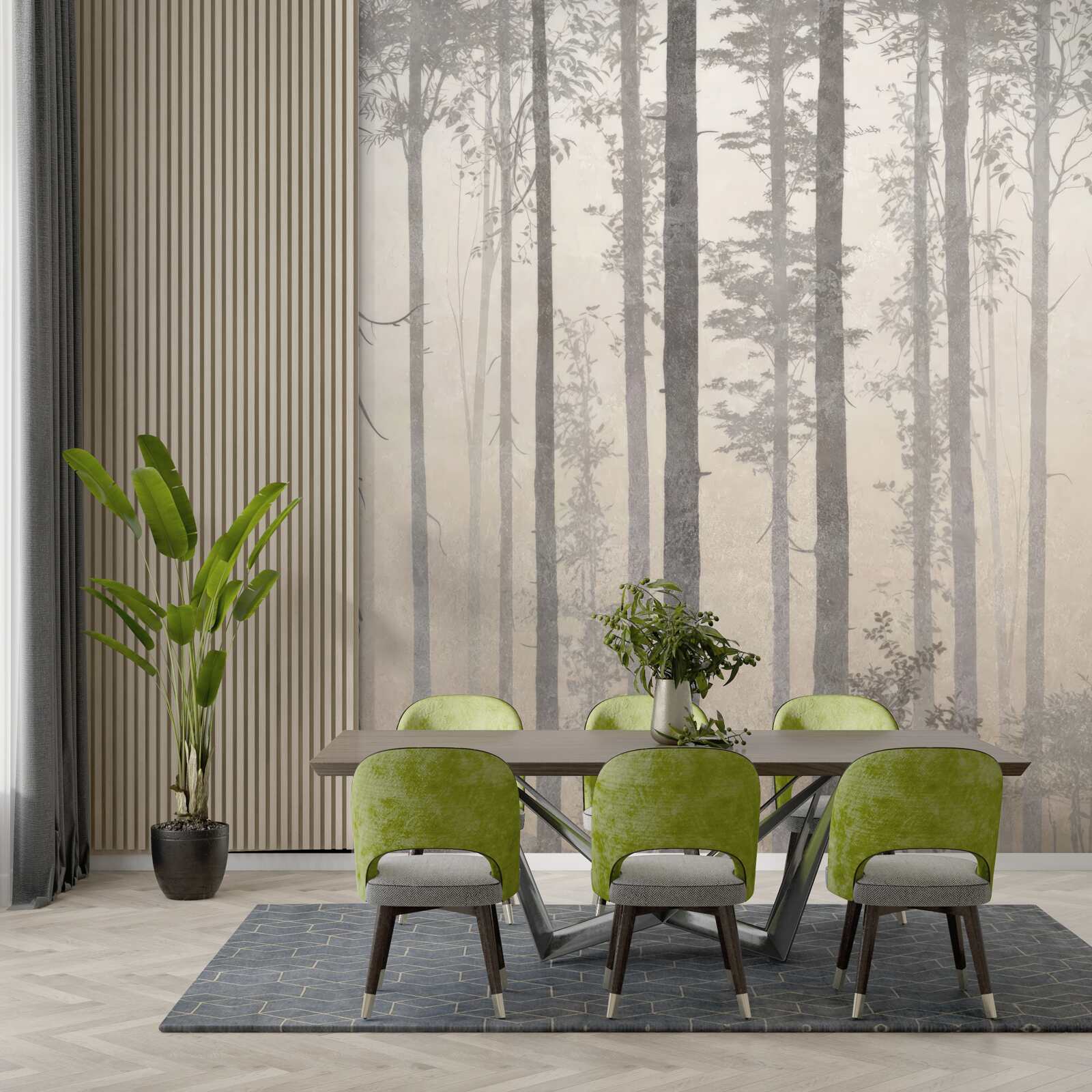 Fototapeta hmlový les