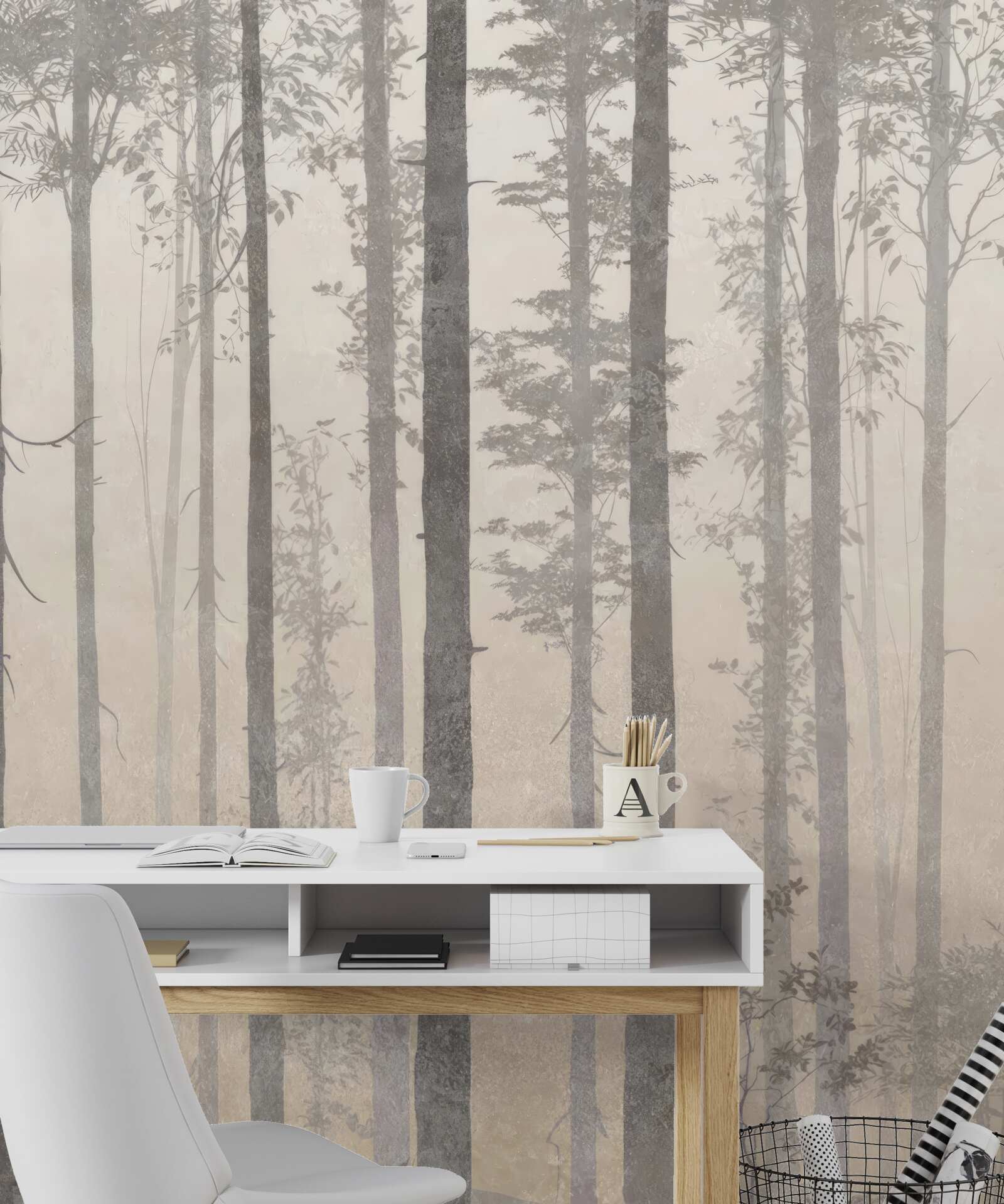 Fototapeta hmlový les