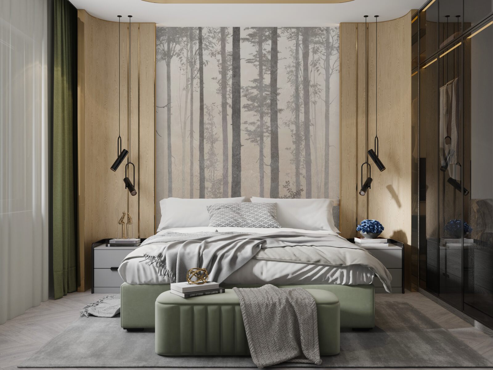 Fototapeta hmlový les