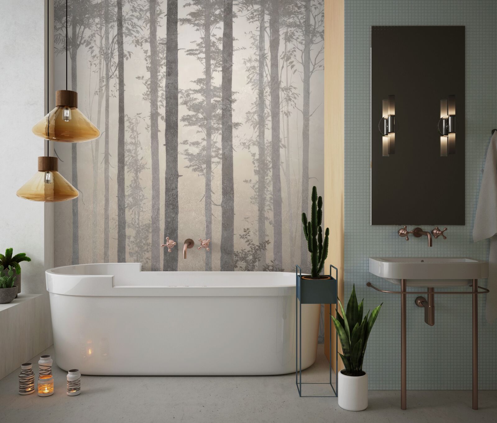 Fototapeta hmlový les