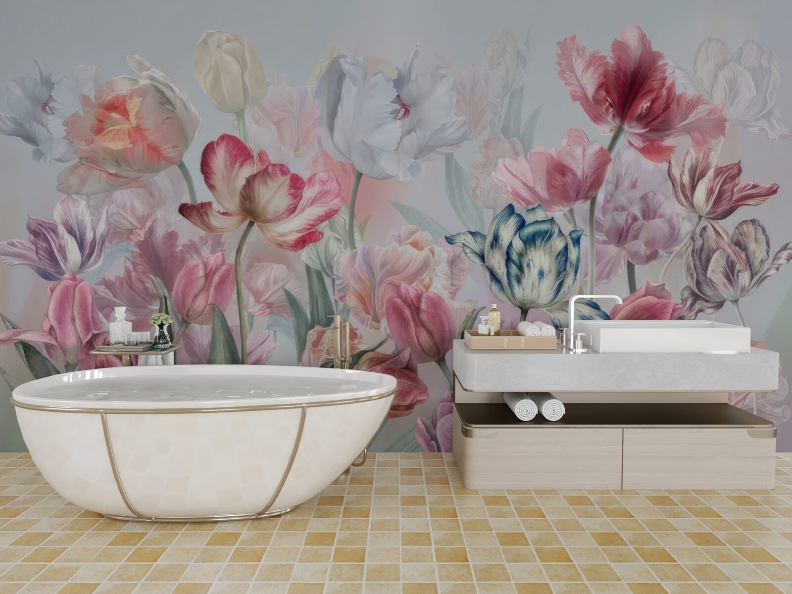 Fototapeta rôzne krásne kvety