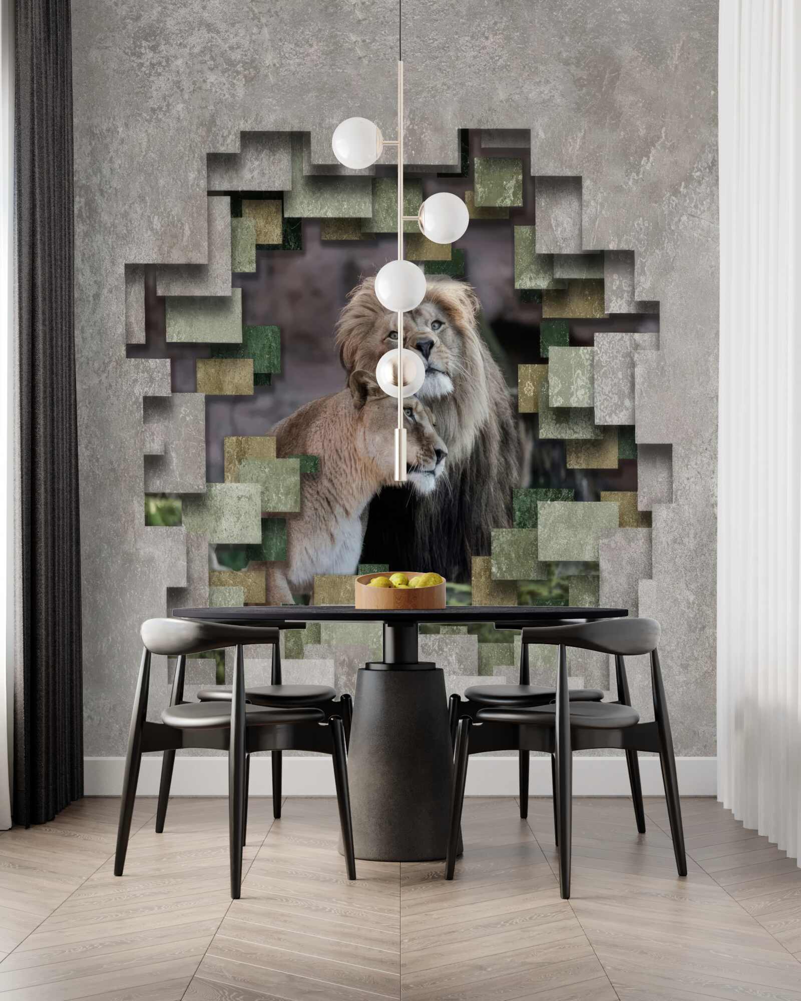 Fototapeta lev a levica sa spojili