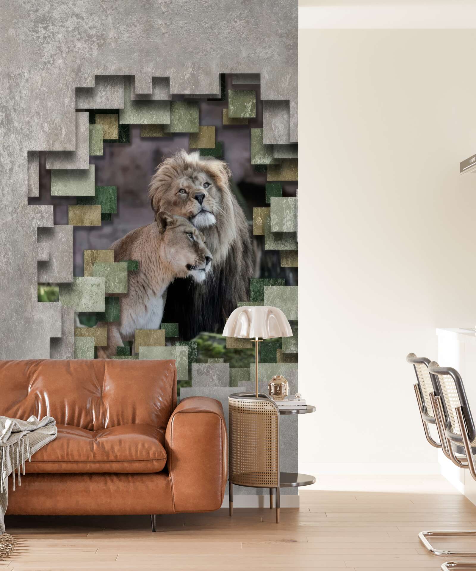 Fototapeta lev a levica sa spojili