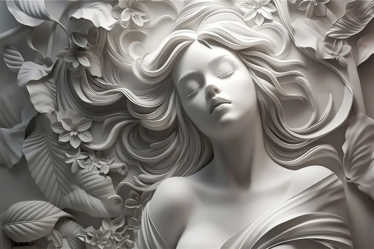 Fototapeta dievča so zavretými očami