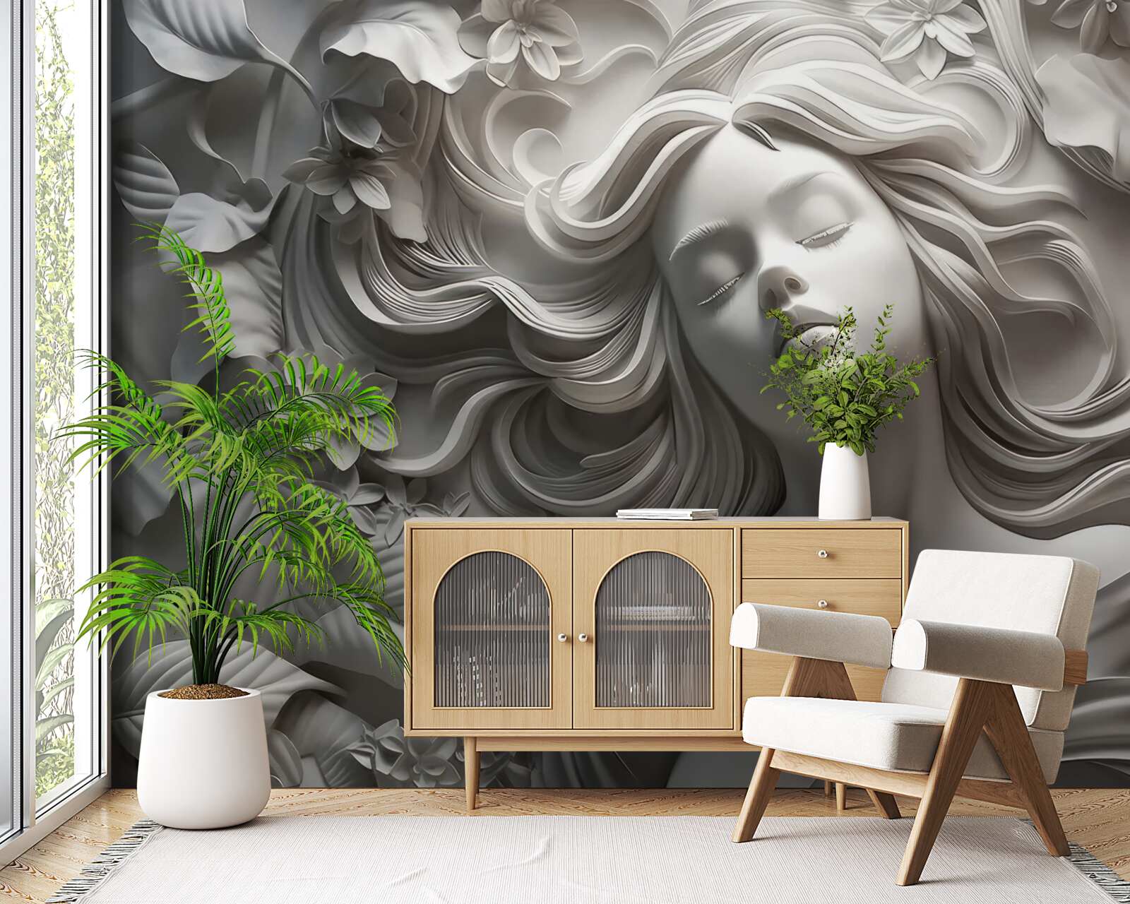 Fototapeta dievča so zavretými očami