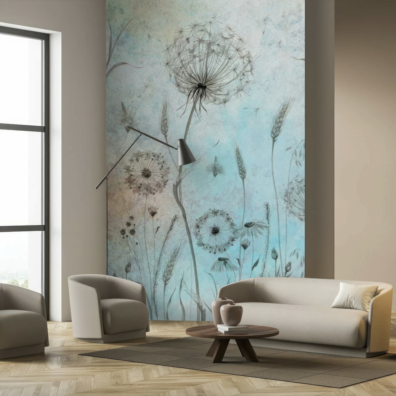 Fototapeta pšenica a púpava