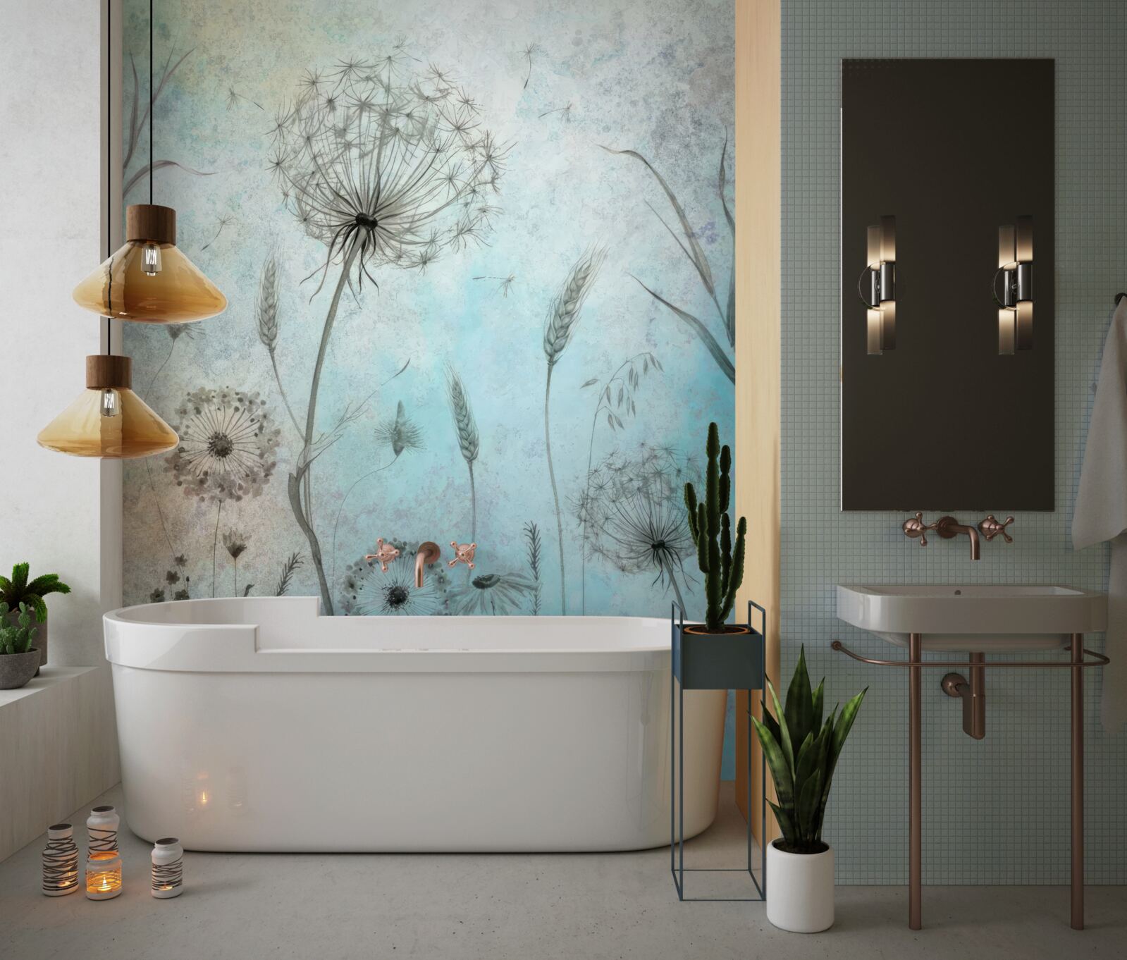 Fototapeta pšenica a púpava