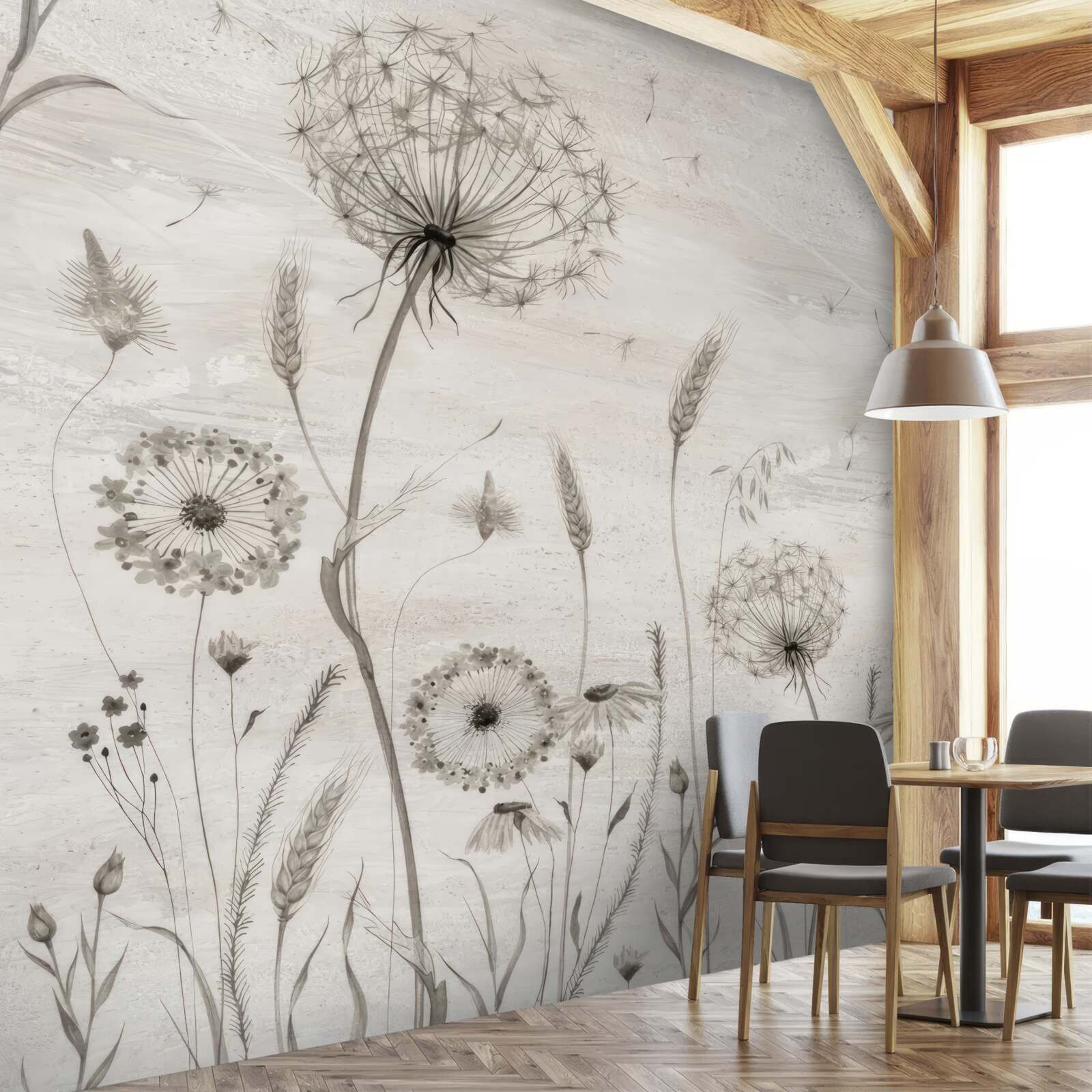 Fototapeta púpava a klasy pšenice ilustrácie