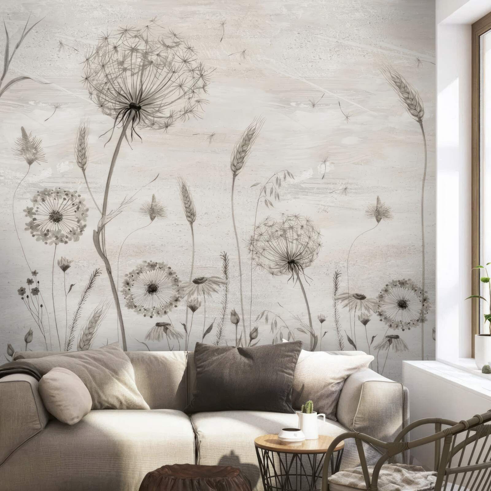 Fototapeta púpava a klasy pšenice ilustrácie