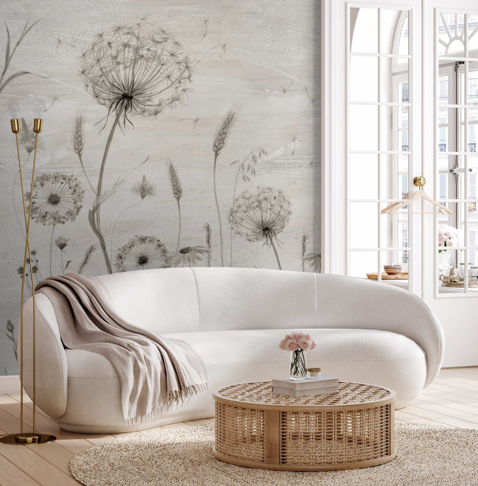 Fototapeta púpava a klasy pšenice ilustrácie