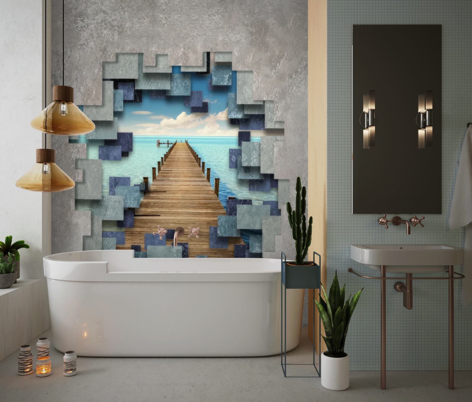 Fototapeta výhľad na most a oceán