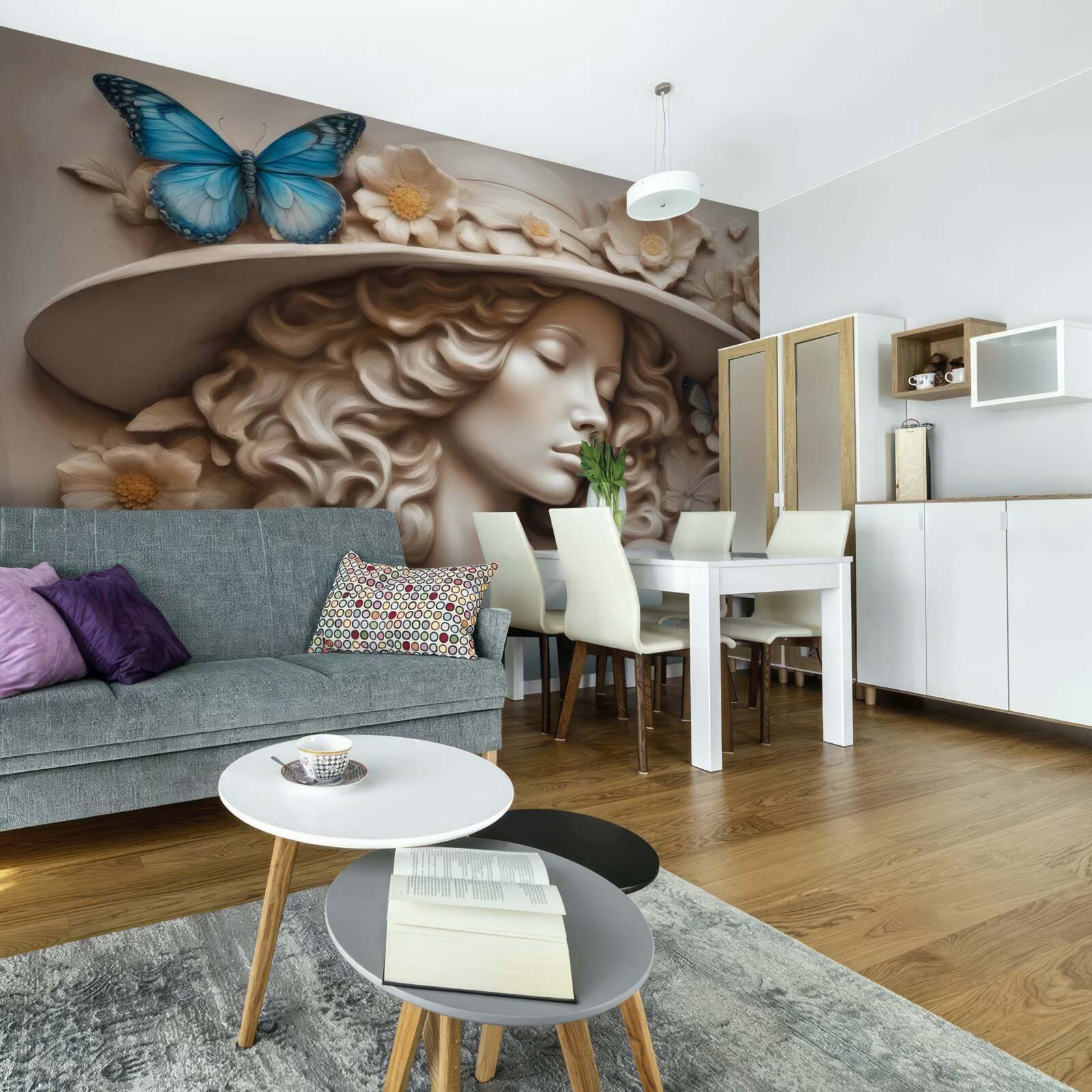 Fototapeta dievča v klobúku a so zavretými očami