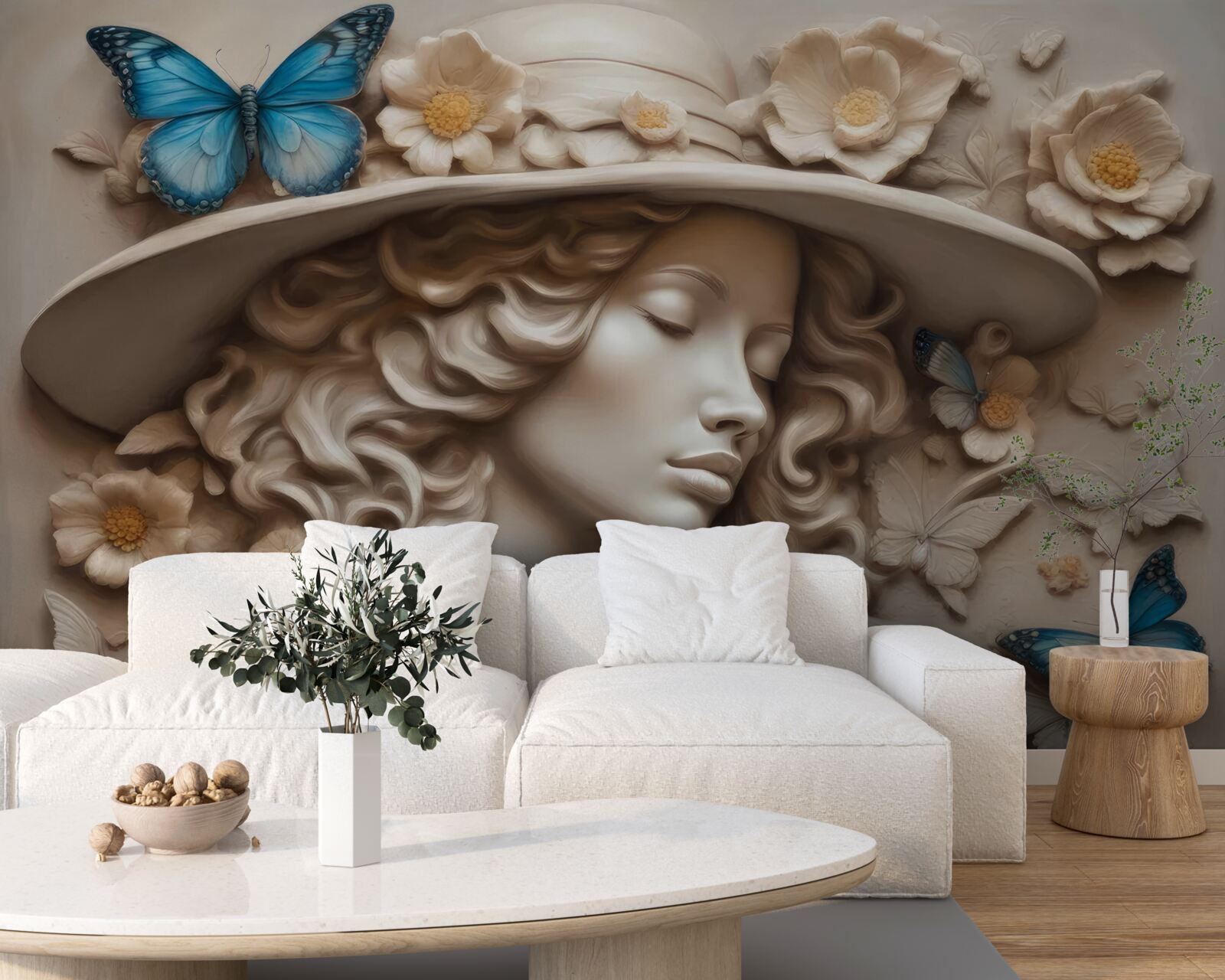 Fototapeta dievča v klobúku a so zavretými očami