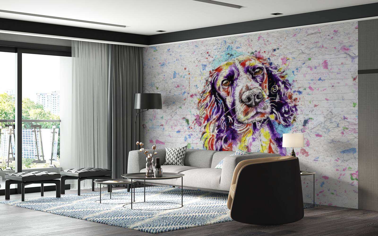 Fototapeta pop art pes