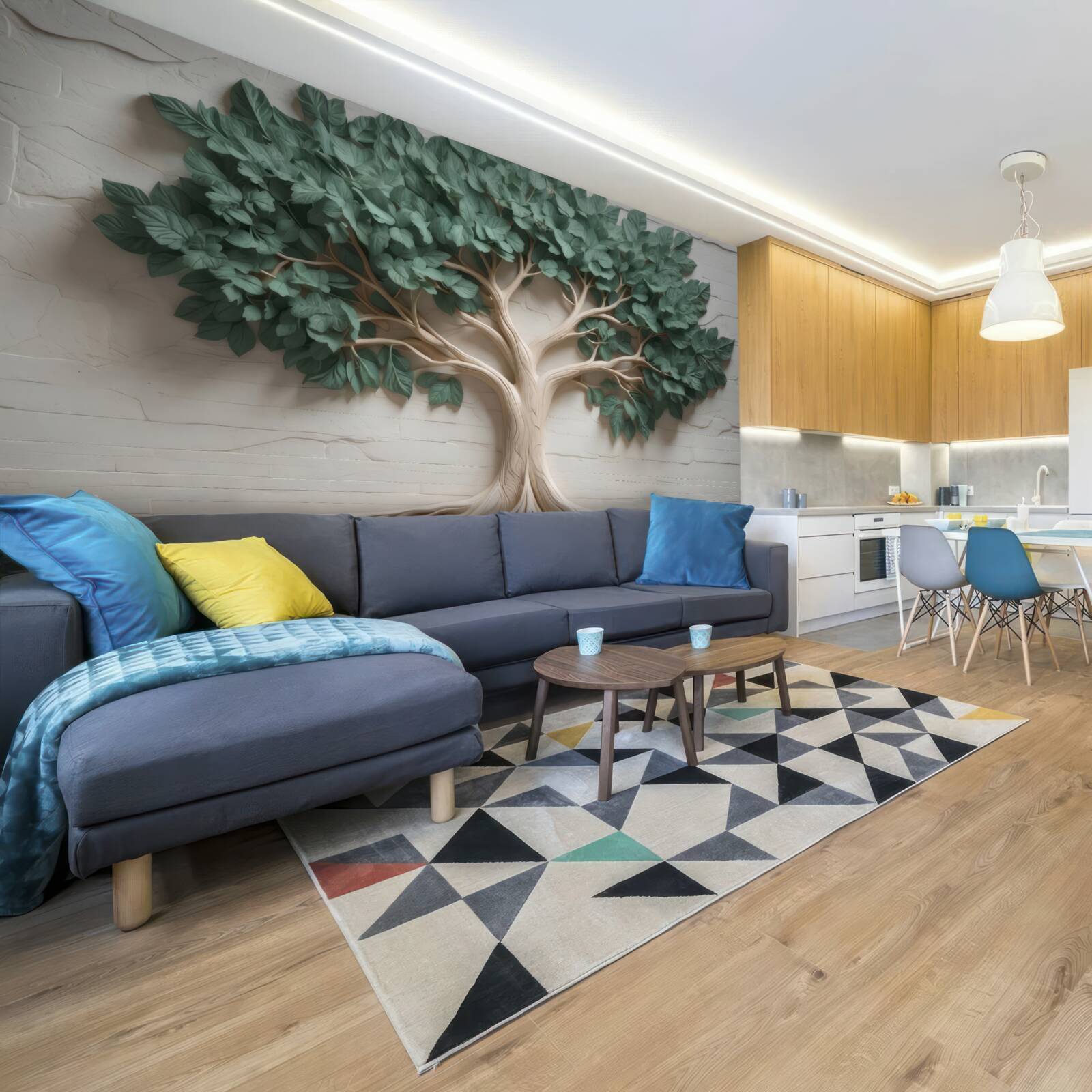 Fototapeta strom s hustými zelenými listami