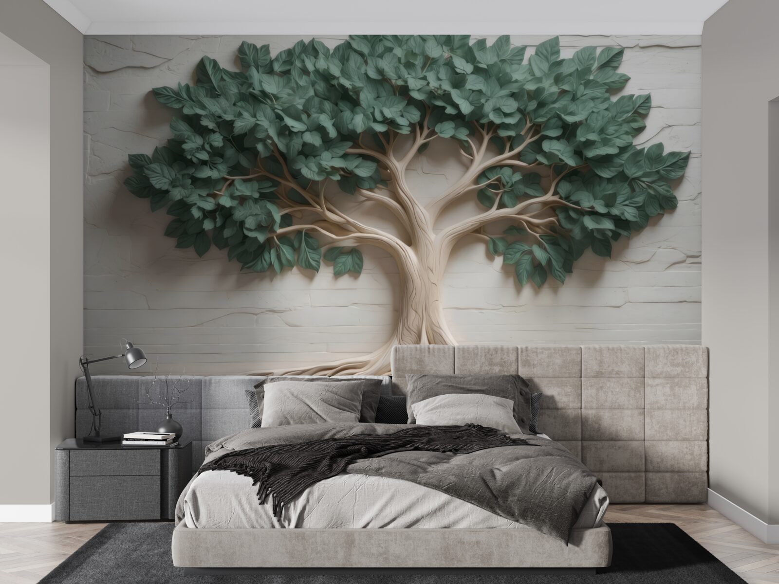 Fototapeta strom s hustými zelenými listami